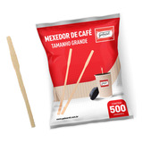 Mexedor / Palheta De Madeira Para Café 9cm Pacote 500 Unid
