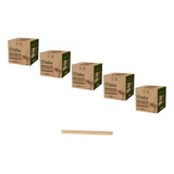 Mexedor Palheta Billa Curto Bambu Bebida Chá Café Kit 5