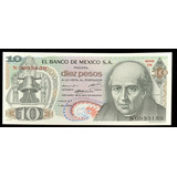 Mexico: Bela Cédula 10 Pesos 1969 Fe