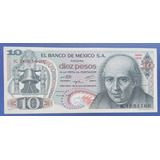 Mexico: Bela Cédula 10 Pesos 1975 Fe