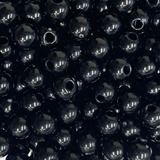 Miçanga Bolinhas Lisa Leitosa 6mm Aprox. 700 Bolinhas 100gr Cor Bolinha Leitosa Preta