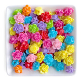 Miçanga Flor Candy Color Para Montar Pulseiras, Aprox 80 Pçs