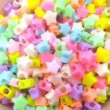 Miçanga Infantil Estrela Candy P/ Pulseira - 130 Peças 13mm