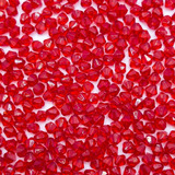 Miçanga Passante Balão Facetado 5mm Vermelho 100un Bijuteria