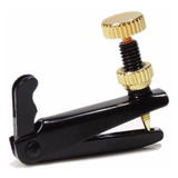 Micro Afinador Preto E Dourado Leve Para Violino 4/4