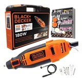 Micro Retifica 180w Com 113 Peças Rt18k Black Decker