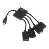 Micro Usb Charge Hub Otg 4 Portas Jogos Tablet