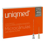 Microcânulas Com Agulha Auxiliar 27g X 40mm Cx Com 12 Pares