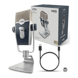 Microfone Akg Lyra C44 Usb Condensador Multi-padrão Prata