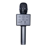 Microfone Bluetooth Para Youtuber E Karaoke Oex Mk101 Cinza