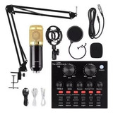 Microfone Bm800 Kit Interface Mesa V8 + Com Braço Articulado