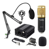 Microfone Bm800 + Phanton Power +suporte