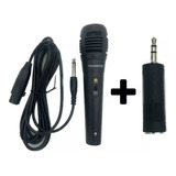 Microfone Com Fio 2.5m P/ Karaokê