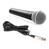 Microfone Com Fio Dinâmico Profissional Metal 5mts Sm-58 