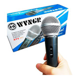 Microfone Com Fio Dinâmico Profissional Metal Cabo 5mts Top