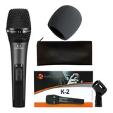 Microfone Com Fio Profissional Cantor Banda Igreja + Espuma