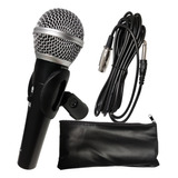 Microfone Com Fio Profissional Metal Cabo 5mts Sm-58