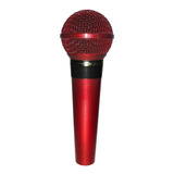 Microfone Com Fio Profissional Vermelho Sm-58