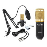 Microfone Condensador Bm800 + Suporte +