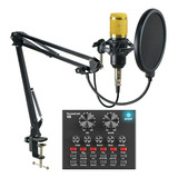 Microfone Condensador Canto Podcast Bm-800 Placa