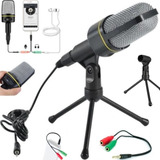 Microfone Condensador Gravação Youtuber + Adaptador