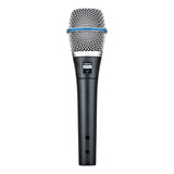 Microfone Condensador Supercardióide Shure Beta 87a, Cinza