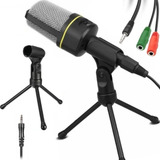 Microfone Condensador Youtuber + Adaptador P2 P3 Celular