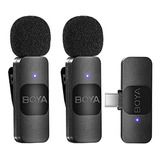 Microfone De Lapela Boya By v20 Wireless Usb c 2mic