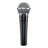 Microfone De Mão Shure Sm58 Lc Cardioide Profissional Cor Preto