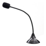 Microfone De Mesa P2 Mini Plug 3,5mm Base Pc Notebook