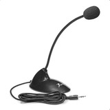 Microfone De Mesa P2 Mini Plug 3,5mm Base Pc Notebook