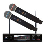 Microfone Digital Sem Fio Duplo Uhf C/96 Canais Tsi 900