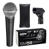 Microfone Dinâmico Cardioide Shure Sm58lc Com