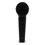 Microfone Dinâmico Com Fio Sm58 P4 Unidirecional Preto Fosco