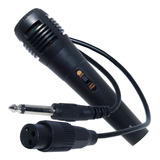 Microfone Dinâmico De Mão Karaokê Cardióide Xlr P10 Pro