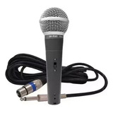 Microfone Dinâmico Leson Com Fio Ls58