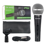 Microfone Dinâmico Profissional Sk M48 C/