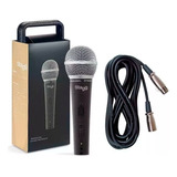 Microfone Dinâmico Stagg Sdm50 +estojo De Cabo+cor Preta