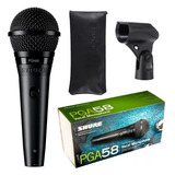 Microfone Dinâmico Vocal Profissional Shure Pga58-lc Pga-58
