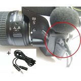 Microfone Dslr Lapela Cameras Canon Nikon + Extensor 1,8m