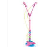 Microfone Duplo Brinquedo C/ Pedestal Conecta Celular