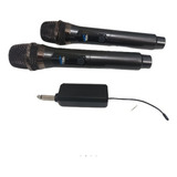 Microfone Duplo Sem Fio Dinamico Profissional Recarrecavel