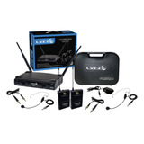 Microfone Duplo Sem Fio Lyco Uh02hlihli Headset Lapela Instr