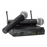 Microfone Duplo Sem Fio Uhf Sm-58