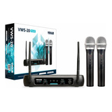 Microfone Duplo Sem Fio Vokal Vws-20 Plus