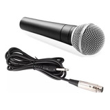Microfone Dynamic Sm 58 Dinmico Cardioide Cor Preto