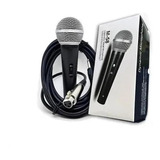 Microfone Fio Dinâmico Profissional Metal Cabo 5 Metros