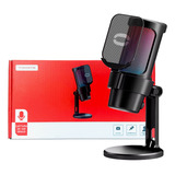 Microfone Gamer De Mesa Profissional Alta Sensibilidade Rgb