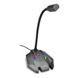 Microfone Gamer Usb Com Led Multilaser - Ph363 Cor Preto