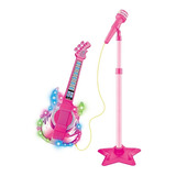 Microfone Guitarra Infantil Menina Amplificador Mp3